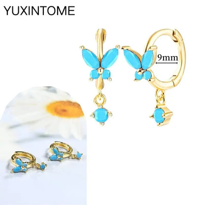 Turquoise Silver Earrings - Cowboy Outpost