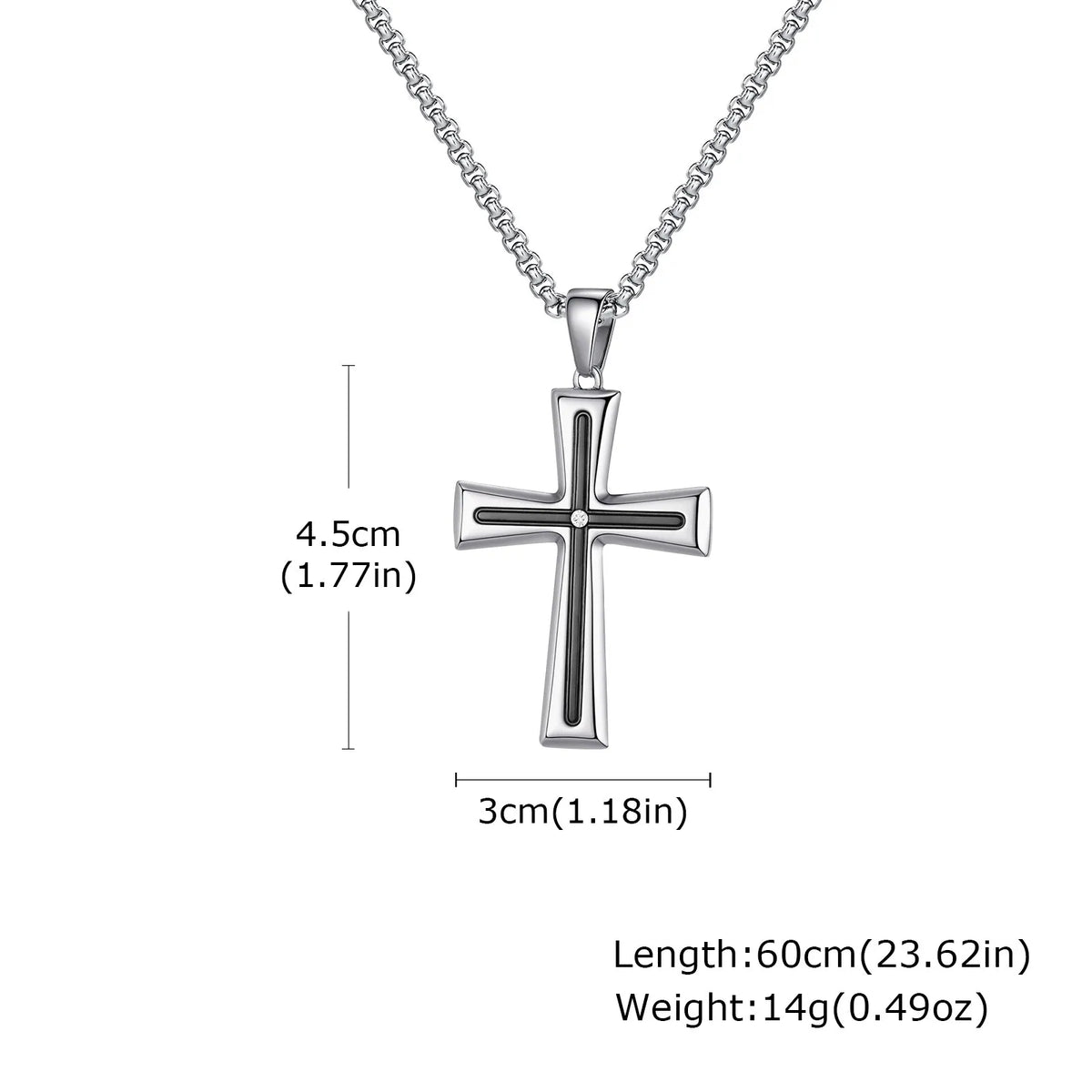 Steel Cross Necklace - Cowboy Outpost