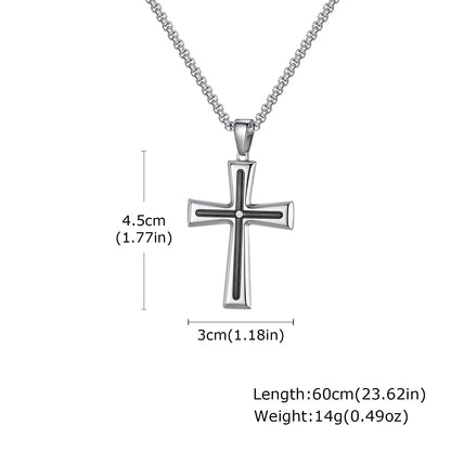 Steel Cross Necklace - Cowboy Outpost