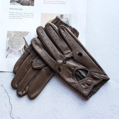 Leather Summer Gloves - green - Cowboy Outpost
