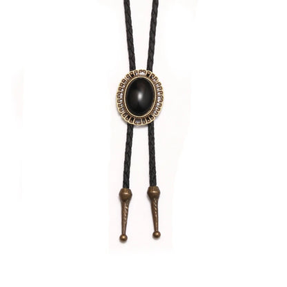 Leather Retro Bolo Tie - 10 - Cowboy Outpost