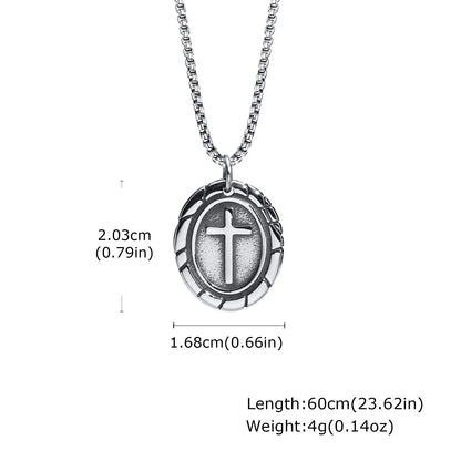 Steel Cross Necklace - Cowboy Outpost