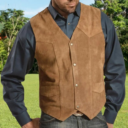 Men's Cowboy Waistcoat - Black - Cowboy Outpost