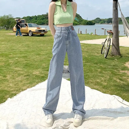 Wide-Leg High-Waist Jeans - Cowboy Outpost