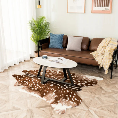 Leather Faux Cowhide Rug - DEER - Cowboy Outpost