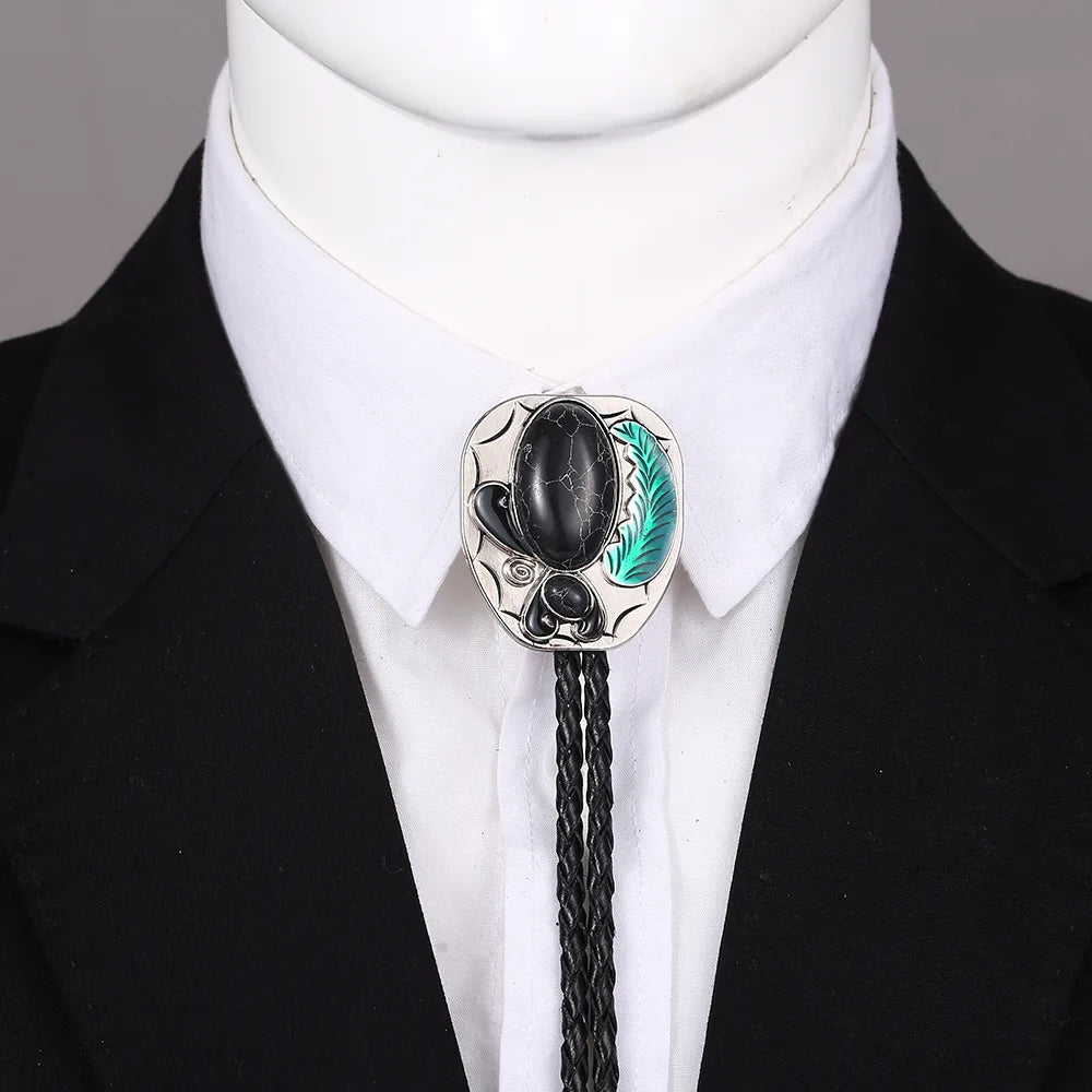 Turquoise Celtic Bolo Tie - 21 - Cowboy Outpost