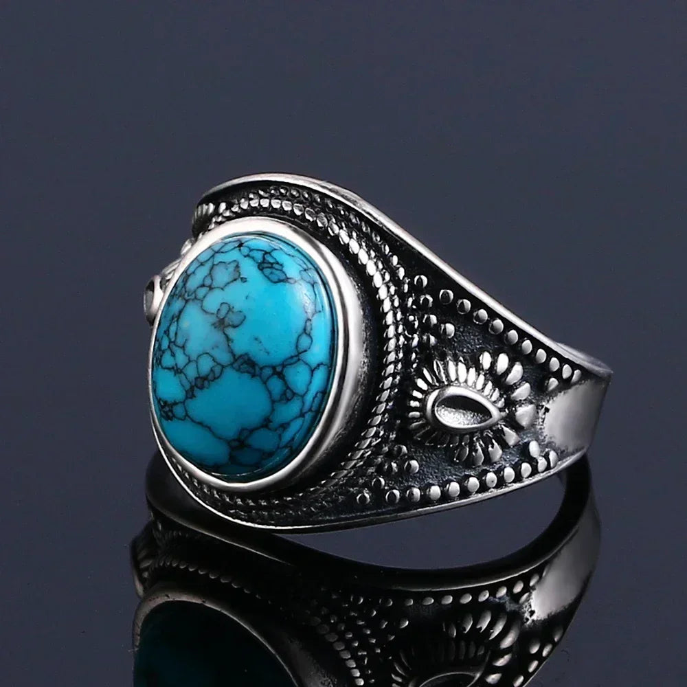 Turquoise Sterling Ring - R330TU - Cowboy Outpost