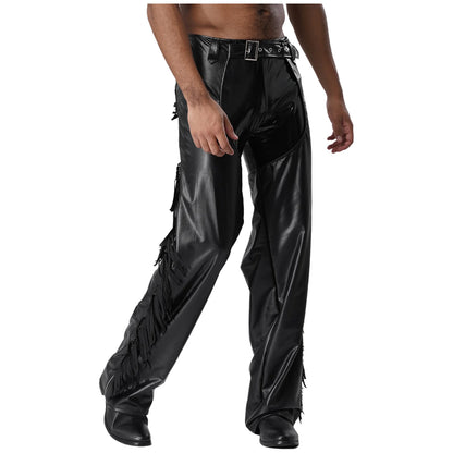 Leather Faux Chaps - Black - Cowboy Outpost