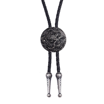 Leather Retro Bolo Tie - 17 - Cowboy Outpost