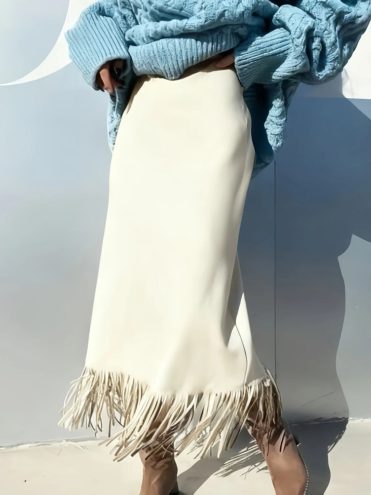 Long Suede Skirt - Light brown - Cowboy Outpost