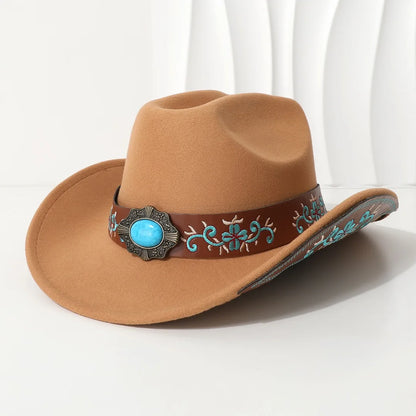Leather Buckle Cowboy Hat - 1 - Cowboy Outpost