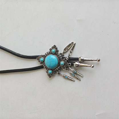 Leather Natural Bolo Tie - Cowboy Outpost