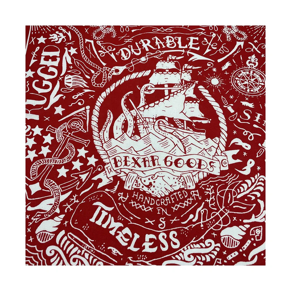 Cotton Nautical Bandana - White - Cowboy Outpost