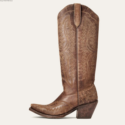 Autumn Cowboy Boots - green - Cowboy Outpost