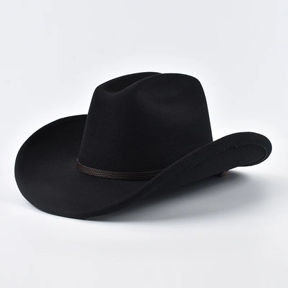 Leather Edge Cowboy Hat - Black - Cowboy Outpost