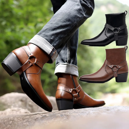 Mans Cowboy Boots - Dark Brown - Cowboy Outpost