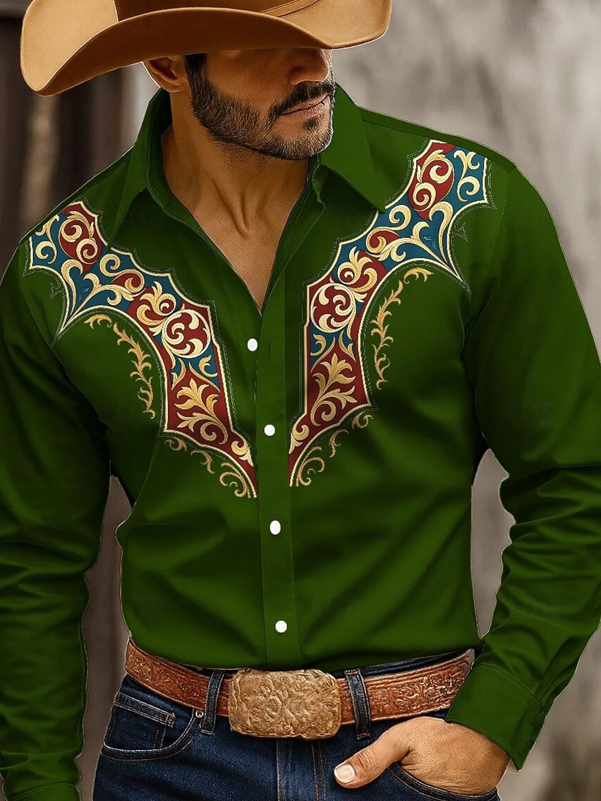 Men’s Western Shirt - CXCSS004YI - Cowboy Outpost