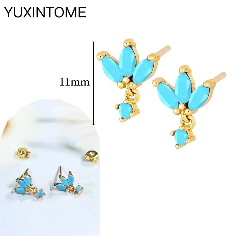Turquoise Silver Earrings - Cowboy Outpost