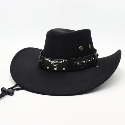 Leather Faux Cowboy Hat - Cowboy Outpost