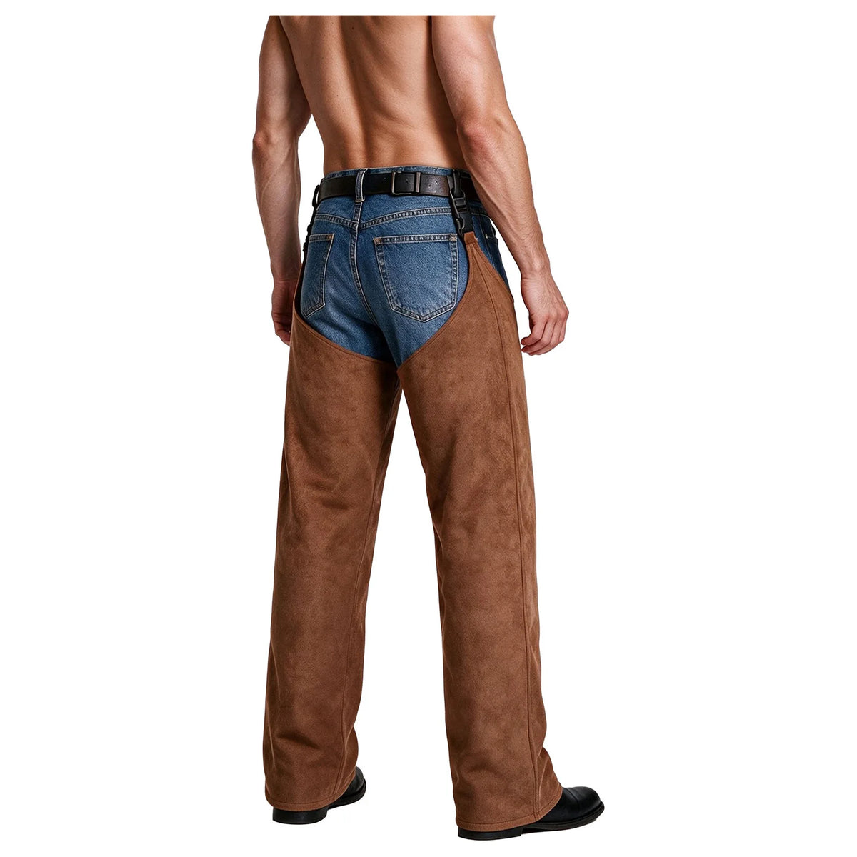 Suede Buckle Chaps - Blue - Cowboy Outpost