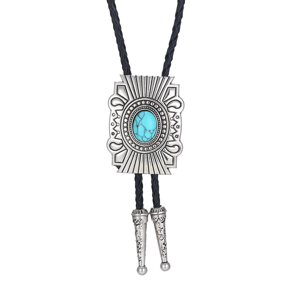 Turquoise Celtic Bolo Tie - 24 - Cowboy Outpost