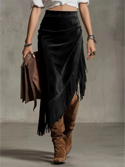 Suede Midi Dress - Khaki - Cowboy Outpost