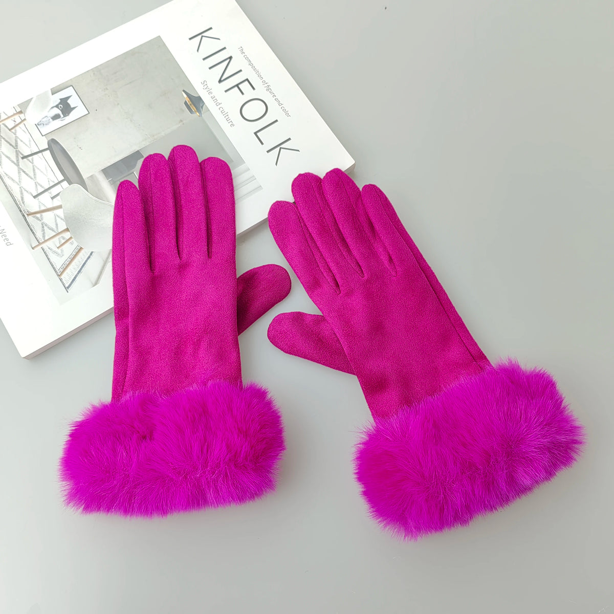Suede Gloves - Light Gray - Cowboy Outpost