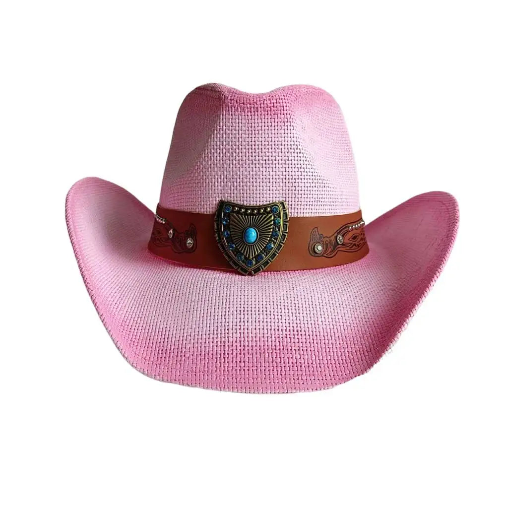 Straw Retro Cowboy Hat - 26 - Cowboy Outpost