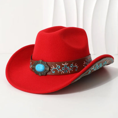 Leather Buckle Cowboy Hat - 6 - Cowboy Outpost