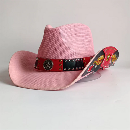 Straw Decal Cowboy Hat - 10 - Cowboy Outpost