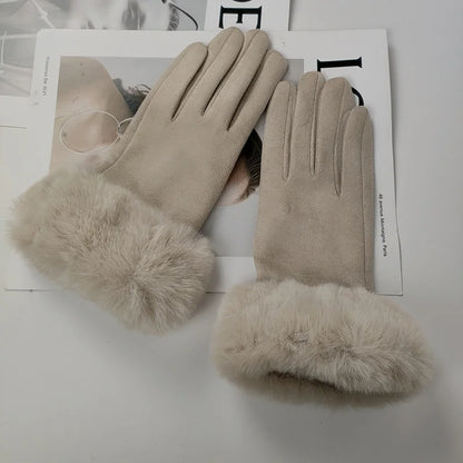 Suede Gloves - Red - Cowboy Outpost
