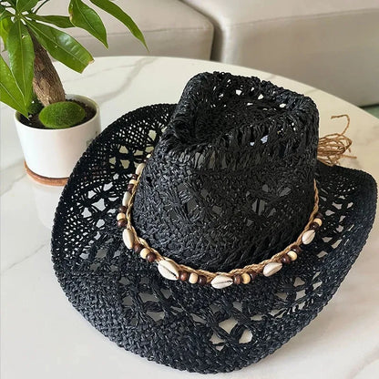 Beach Straw Shell Cowboy Hat - Cowboy Outpost