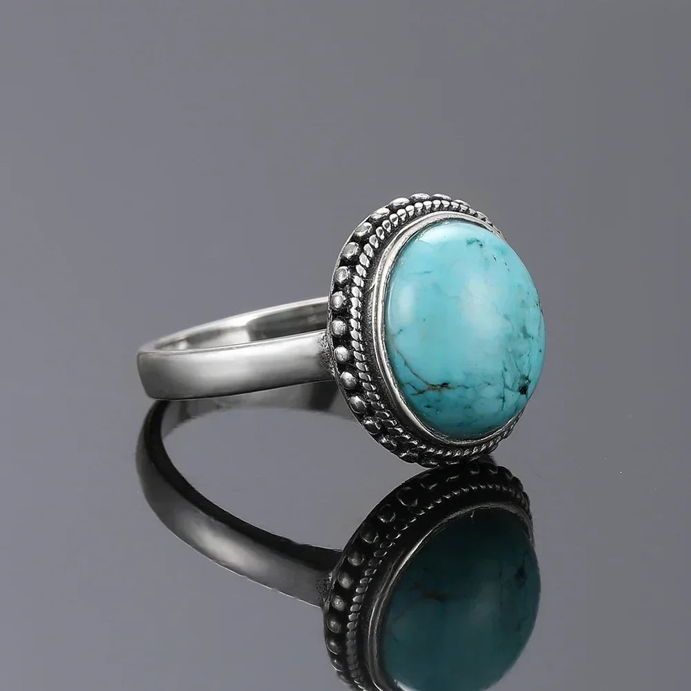 Turquoise Sterling Ring - R300TU - Cowboy Outpost