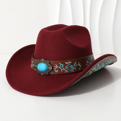 Leather Buckle Cowboy Hat - 10 - Cowboy Outpost