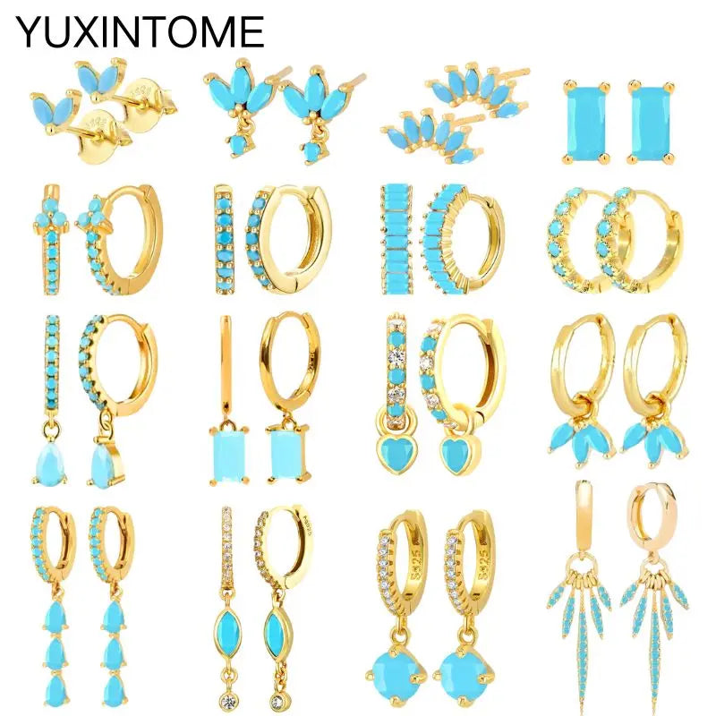 Turquoise Silver Earrings - Cowboy Outpost