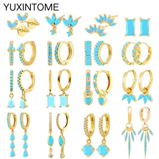 Turquoise Silver Earrings - Cowboy Outpost