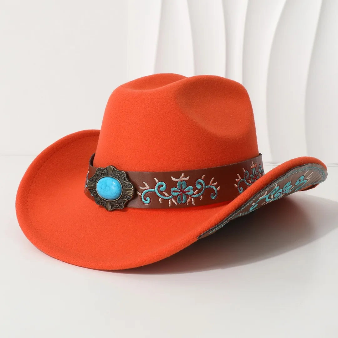 Leather Buckle Cowboy Hat - 7 - Cowboy Outpost