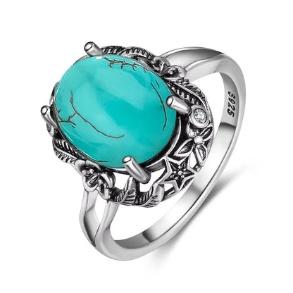 Turquoise Sterling Ring - R2446TU - Cowboy Outpost