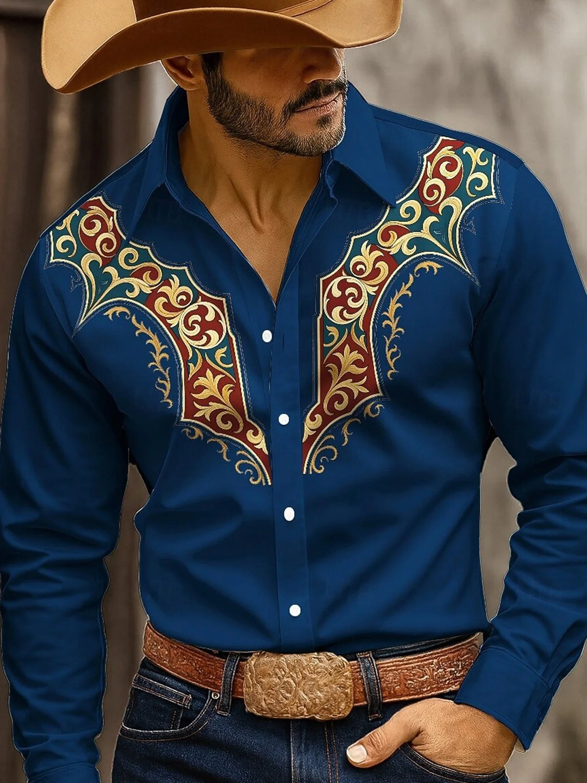 Men’s Western Shirt - CXCSS004YI - Cowboy Outpost