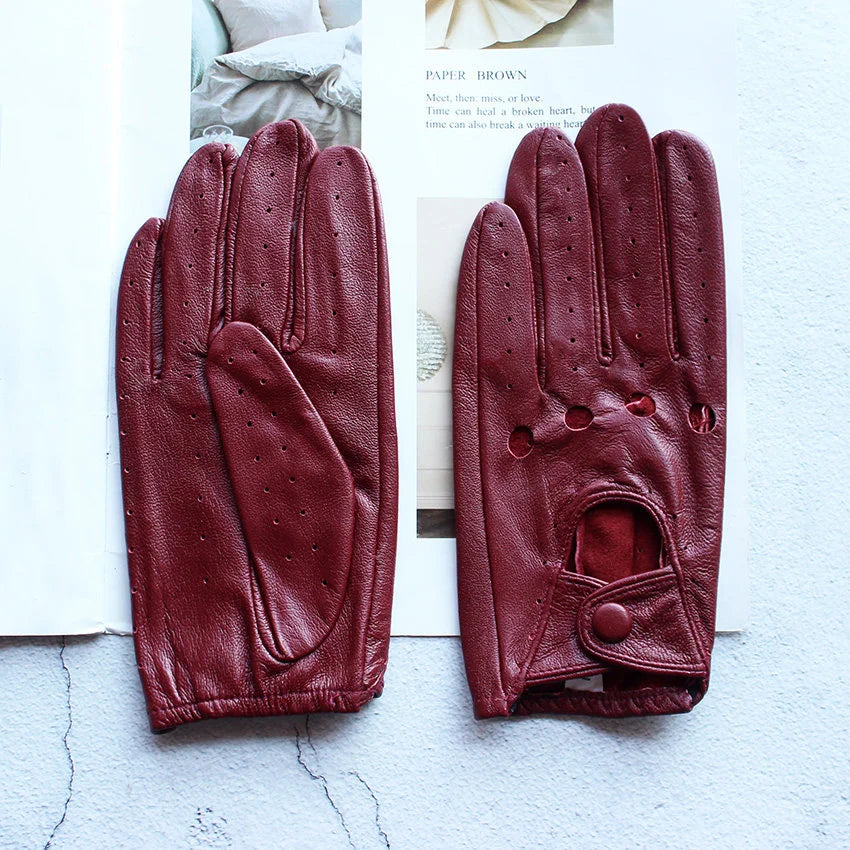 Leather Summer Gloves - black - Cowboy Outpost
