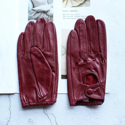 Leather Summer Gloves - black - Cowboy Outpost