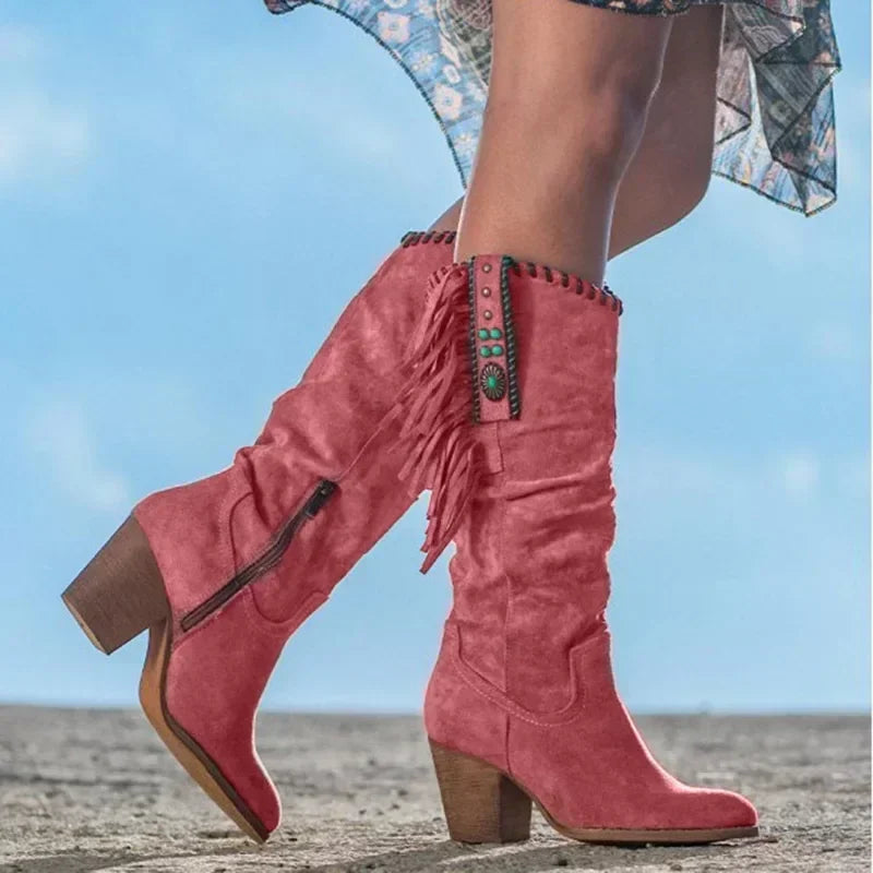 Metal Cowboy Boots - purple - Cowboy Outpost