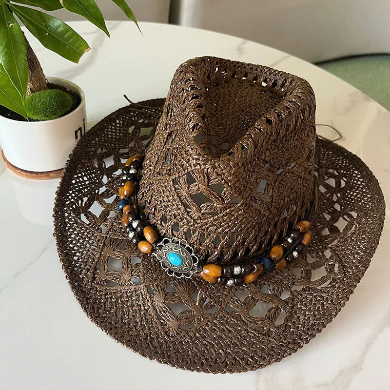 Straw Beach Cowboy Hat - A1 - Cowboy Outpost
