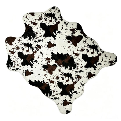 Faux Cowhide Rug - Black White Gray - Cowboy Outpost