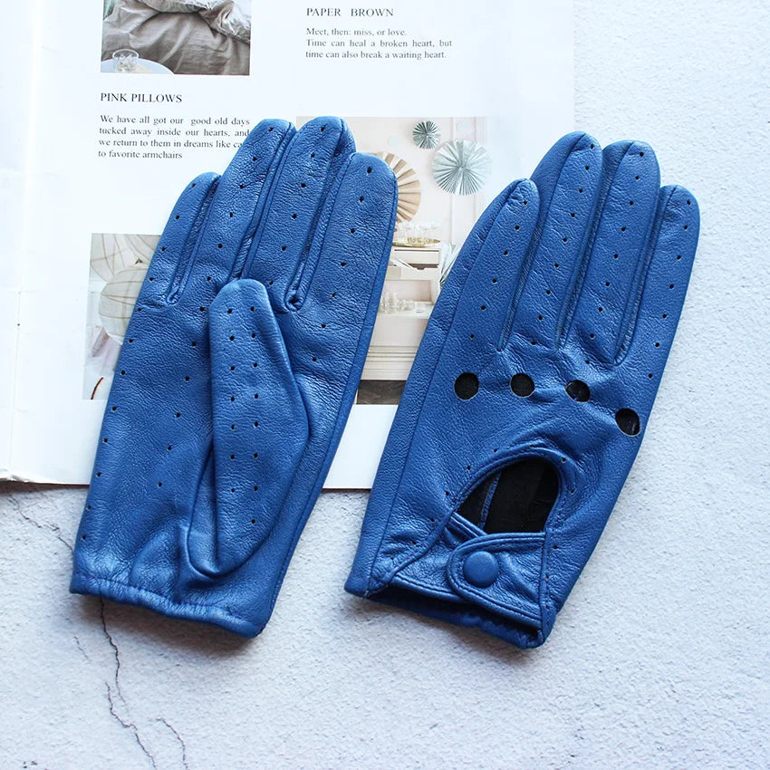 Leather Summer Gloves - black - Cowboy Outpost