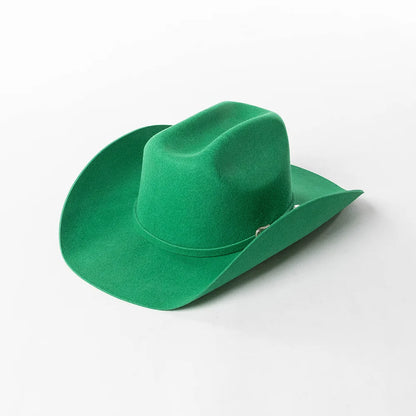 Felt Wide Brim Cowboy Hat - White - Cowboy Outpost