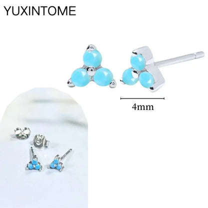 Turquoise Silver Earrings - Cowboy Outpost