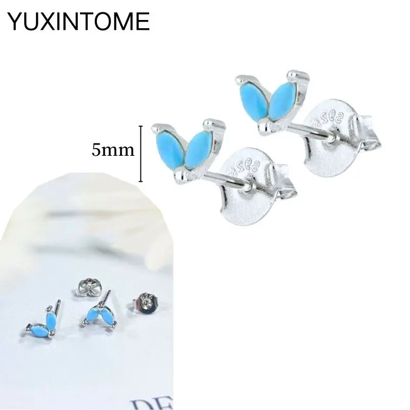 Turquoise Silver Earrings - Cowboy Outpost