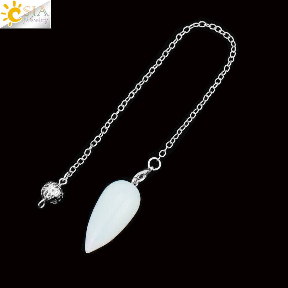 Crystal Turquoise Pendulum Pendant - Cowboy Outpost