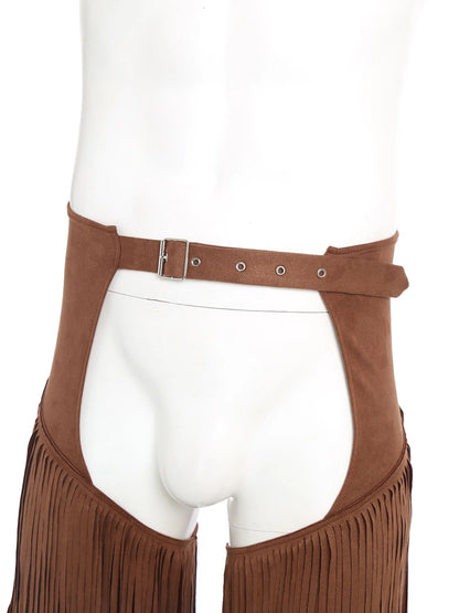 Suede Faux Chaps - Black - Cowboy Outpost